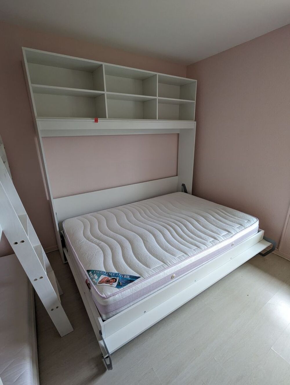Armoire lit escamotable avec rangement et matelas Meubles