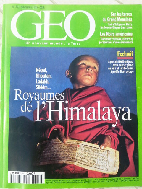 GEO N201 Novembre 95 Royaumes de l'Himalaya 0 Arros-de-Nay (64)