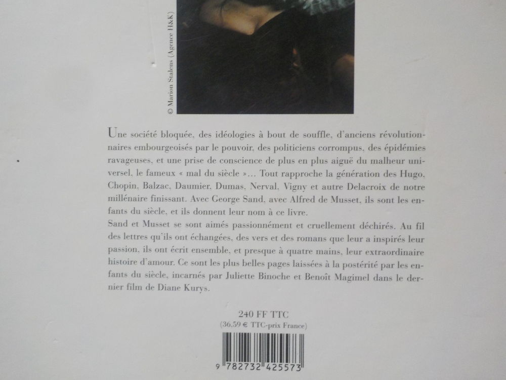 SAND &amp; MUSSET Les Enfants du Si&egrave;cle Ed. de La Martini&egrave;re Livres et BD