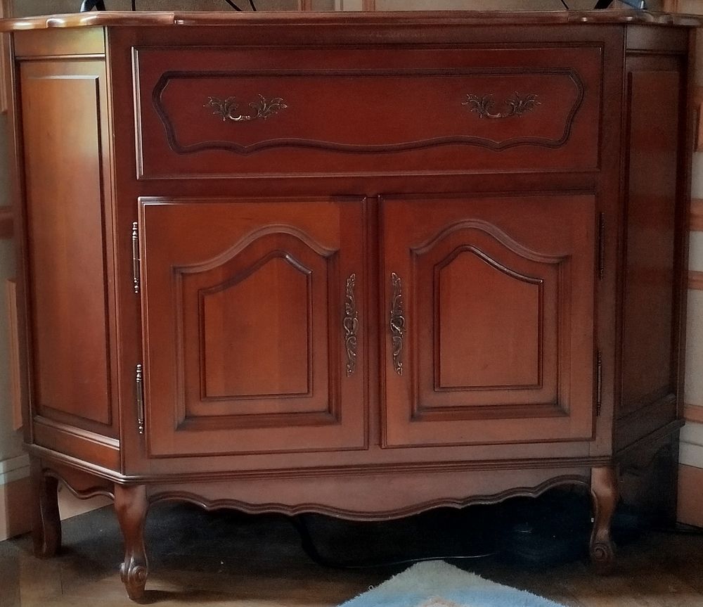 Lot 2 meubles en merisier marron - meuble TV et d'appoint Meubles