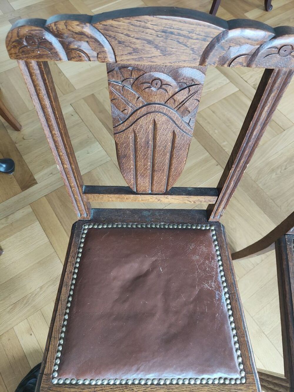 Lot de 2 chaises ann&eacute;es 40 Meubles