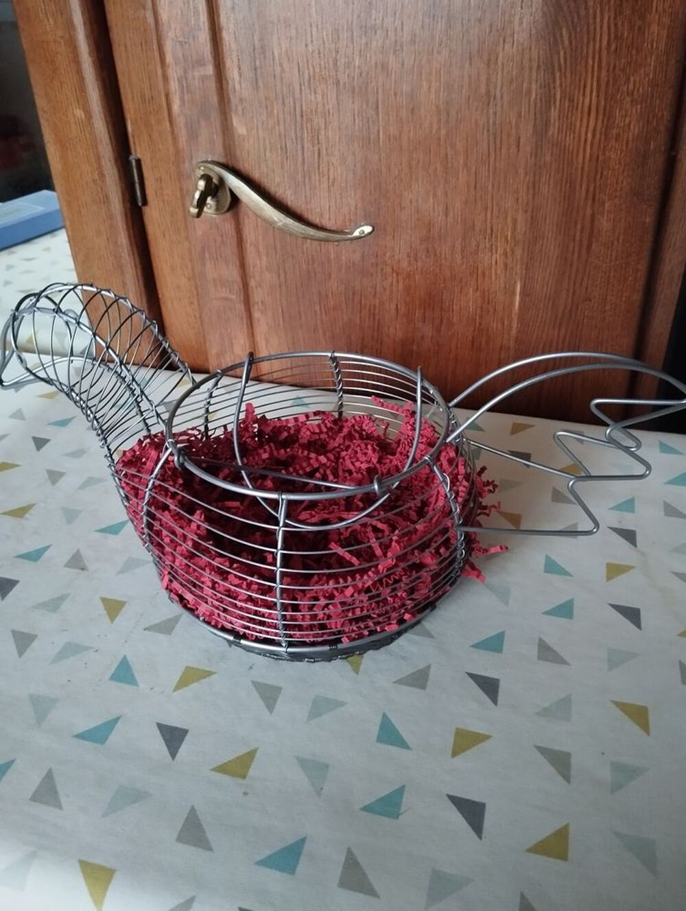 Panier &agrave; oeufs en fer Dcoration