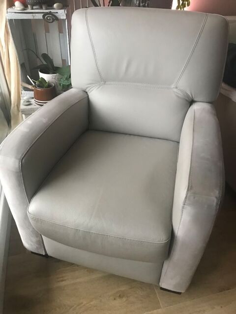 fauteuil gris cuir 145 Pluneret (56)