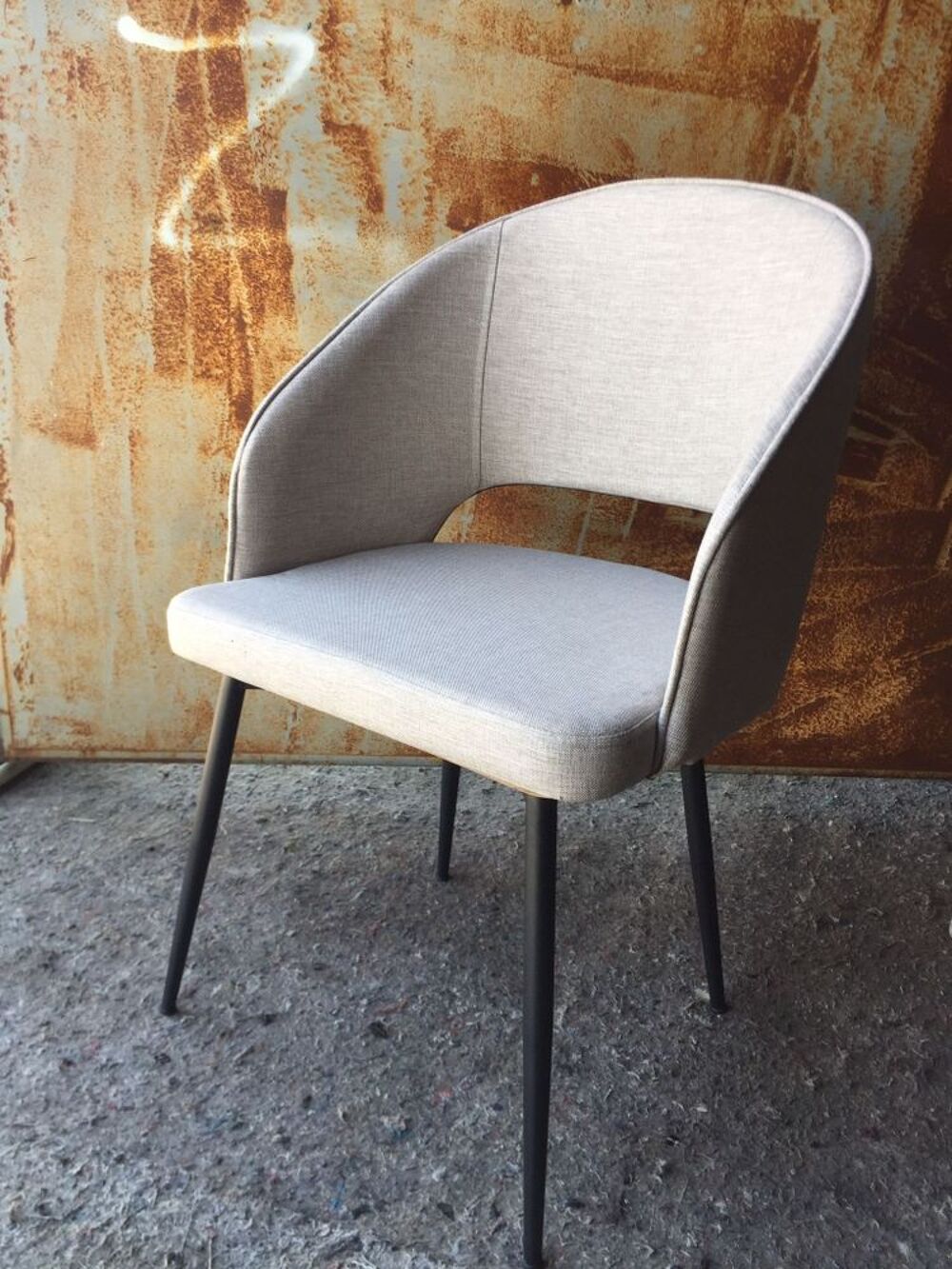 CHAISES LALI EN TISSUS KOTON COULEUR BEIGE NEUF Meubles