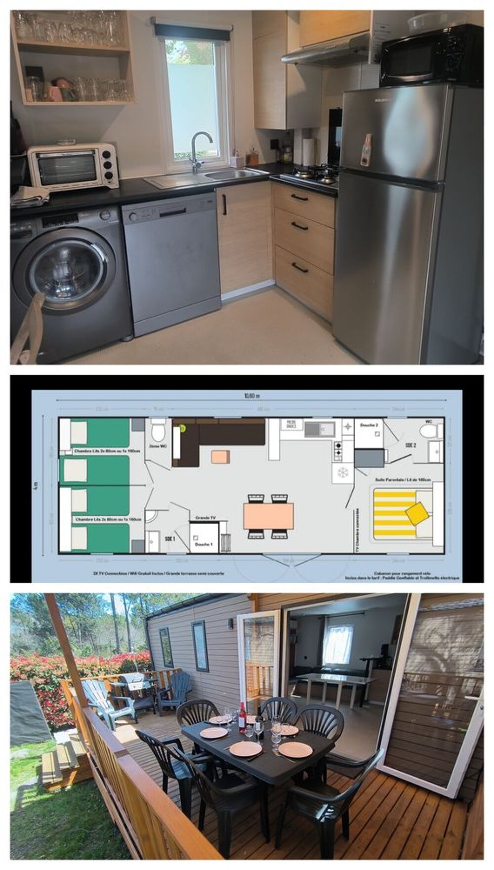 Vente Autre Mobil-home 42 m² luxe IRM Aqua 3 camping Biscarrosse Mayotte Biscarrosse