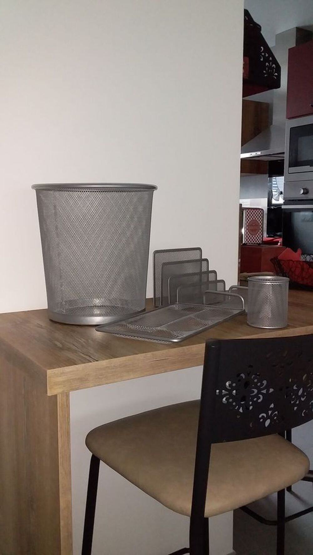 Lot d'Accessoires M&eacute;tal de Rangement Bureau Meubles