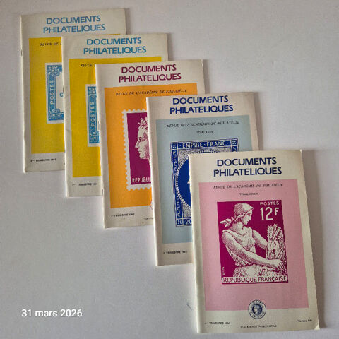 Lot de 5 revues documents de l'académie philatéliques, La bi 40 Aubusson (23)