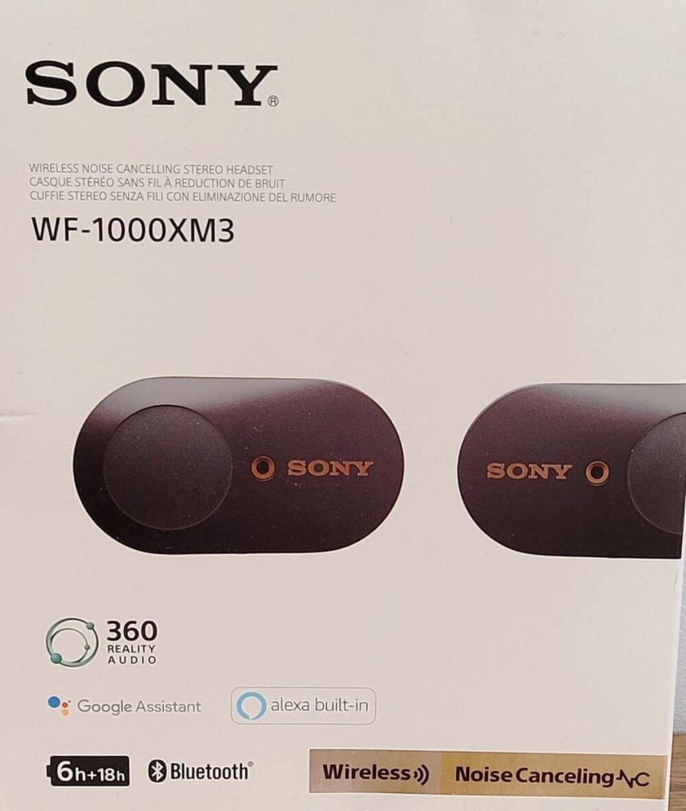 Oreillettes sans fil SONY WF-1000XM3 pour Smartphone Audio et hifi