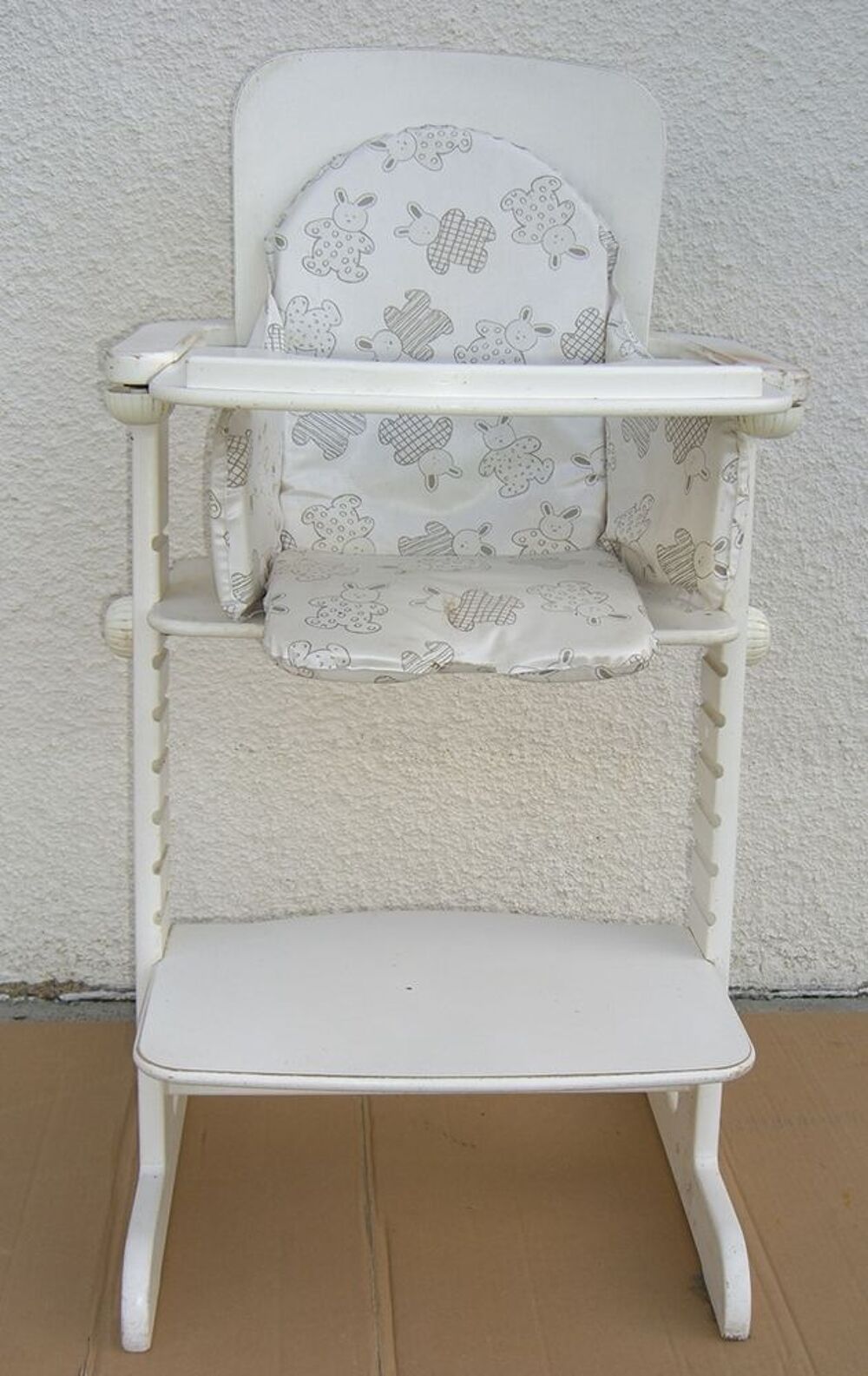 Chaise haute Geuther bois laqu&eacute; blanc Mobilier enfants
