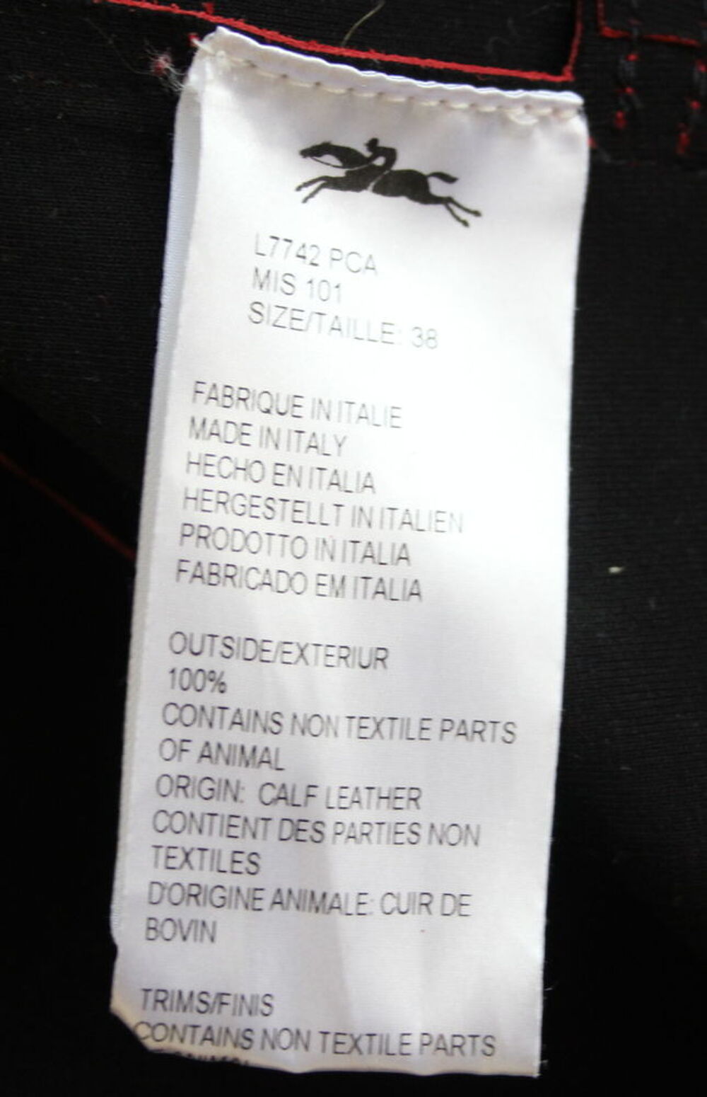 Veste cuir rouge LONGCHAMP T.38 Vêtements