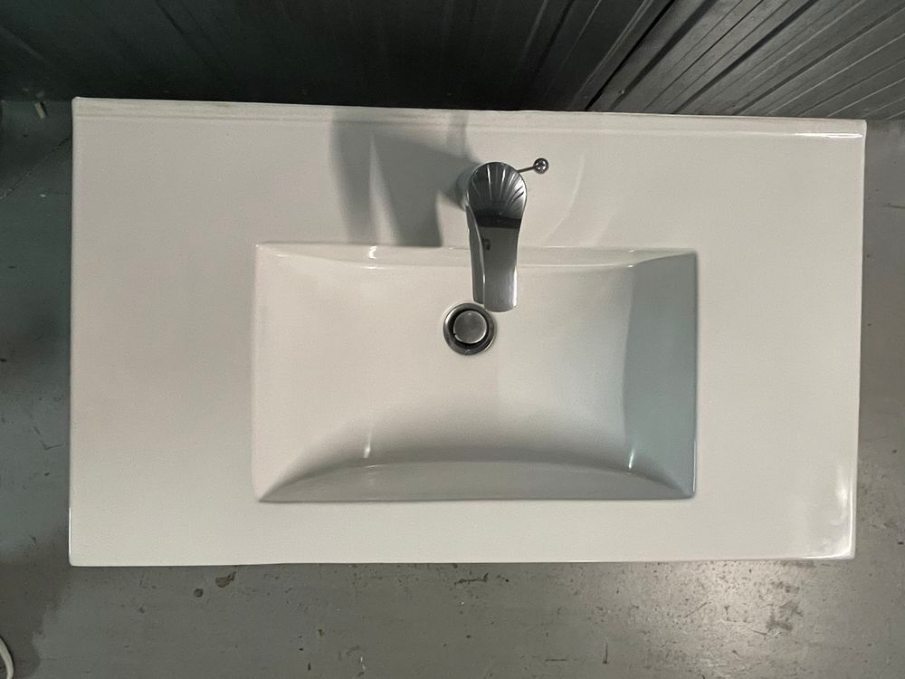 Lavabo ceramique complet avec mitigeur Grohe chrom&eacute; Meubles