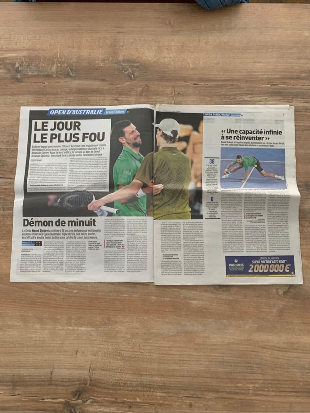 Journal L' Equipe Novak Djokovic " Fra Livres et BD