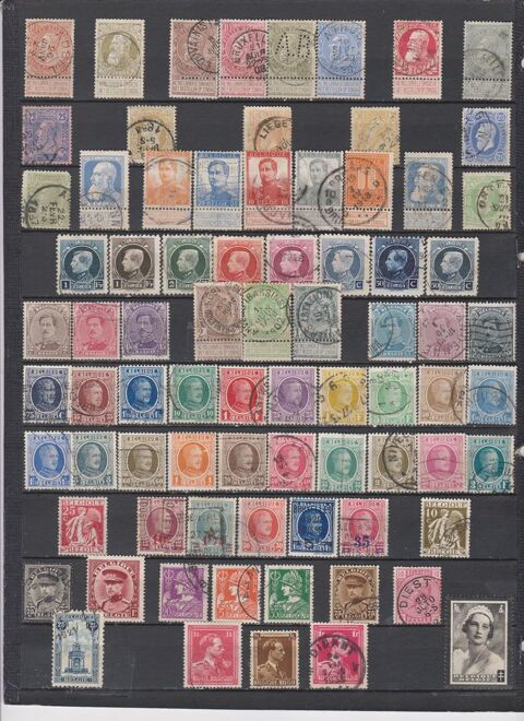 139 TIMBRES BELGIQUE OBLITERES & NEUFS**&* + SANS GOMME  19 Le Coudray-Montceaux (91)