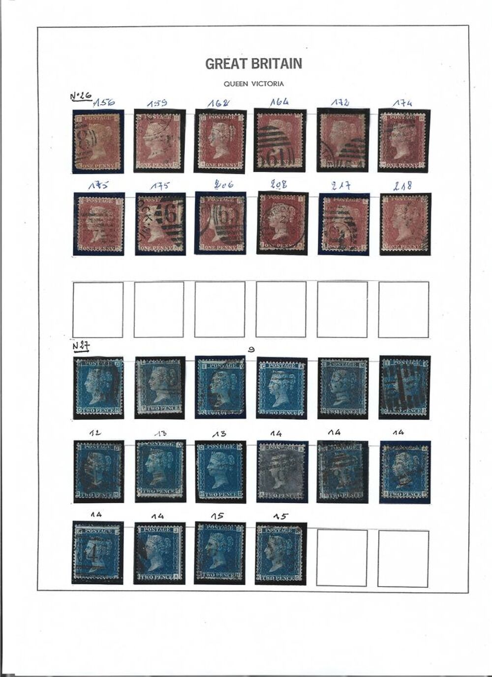 timbres Grande Bretagne 