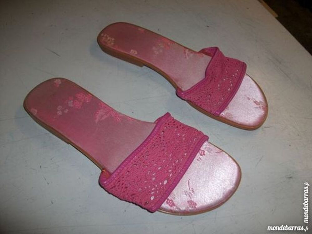 Mules Fuchsia pointure 38-neuves &agrave; 4  Chaussures