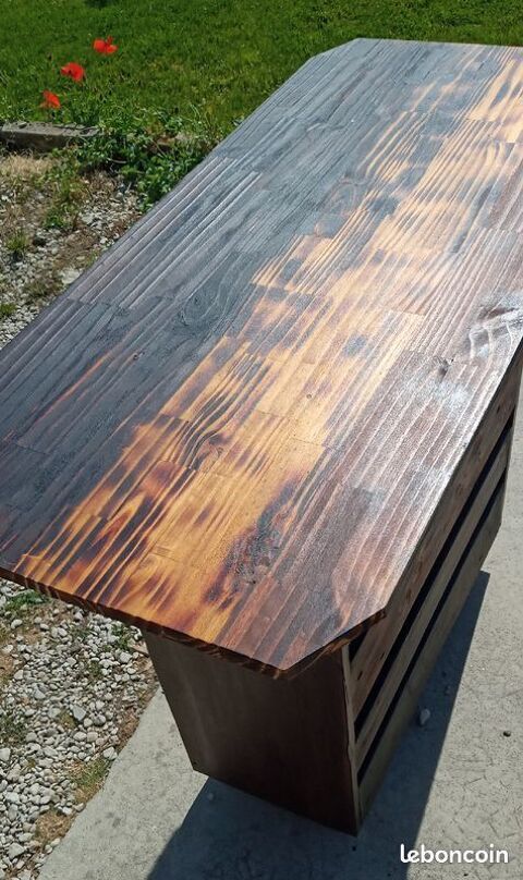 Banquette de jardin lgante en bois et mtal 0 pernay (51)