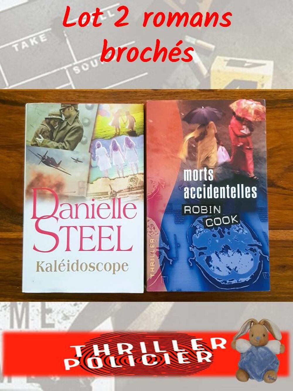 Thriller, Suspens, policier, polar - Lot 2 romans broch&eacute;s Livres et BD