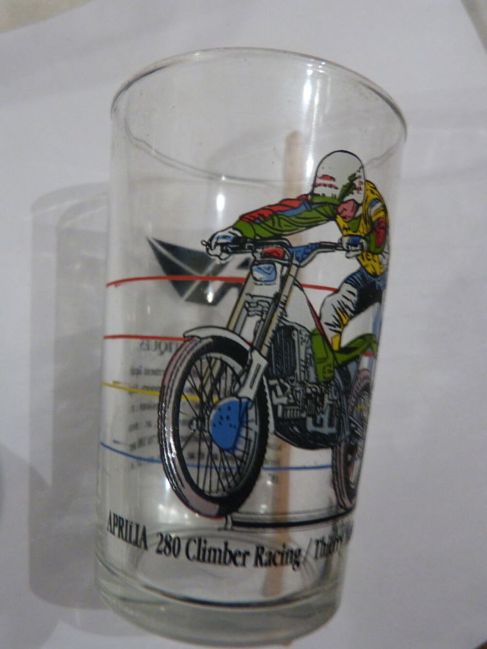 VERRE MOTO APRILIA 280 CLIMBER RACING / THIERRY MICHAUD 1991 