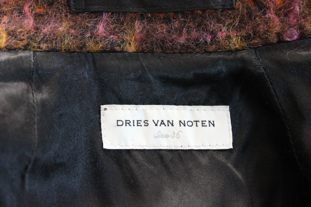 Manteau carreaux mohair DRIES VAN NOTEN 
T.S Vêtements