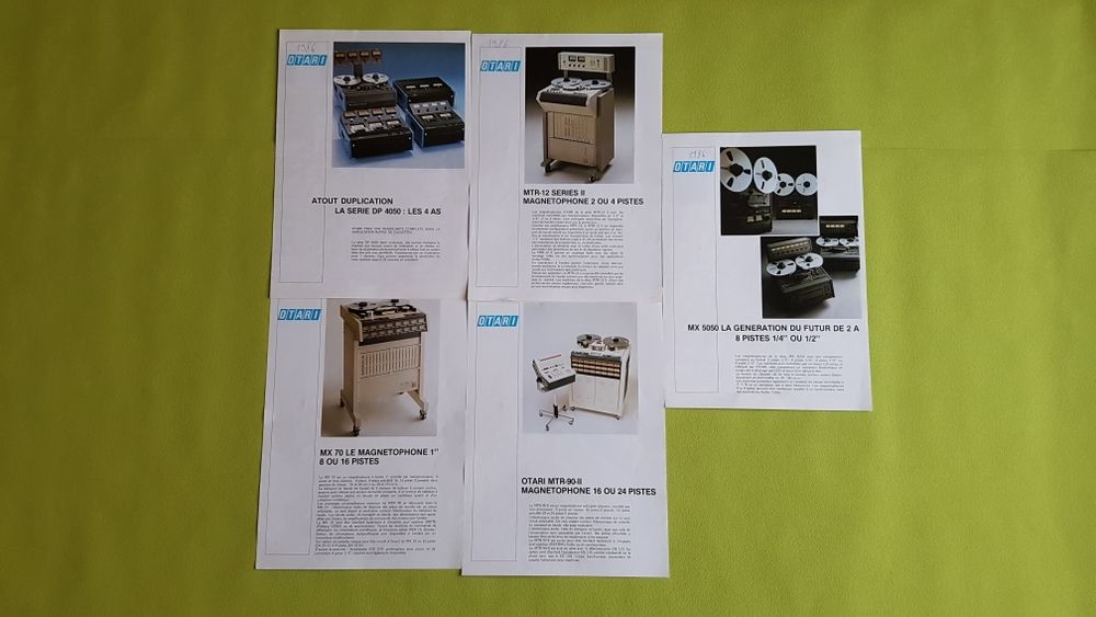 LES MAGN&Eacute;TOPHONES OTARI Audio et hifi