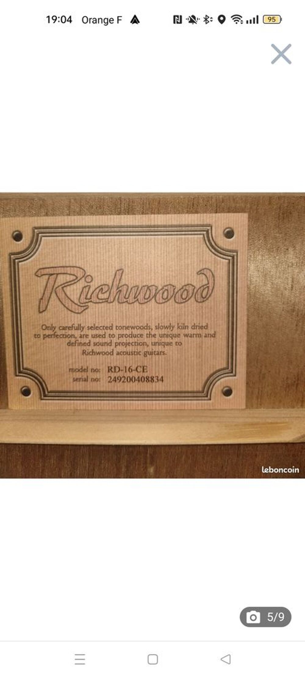 Guitare Richwood RD-16-CE Instruments de musique