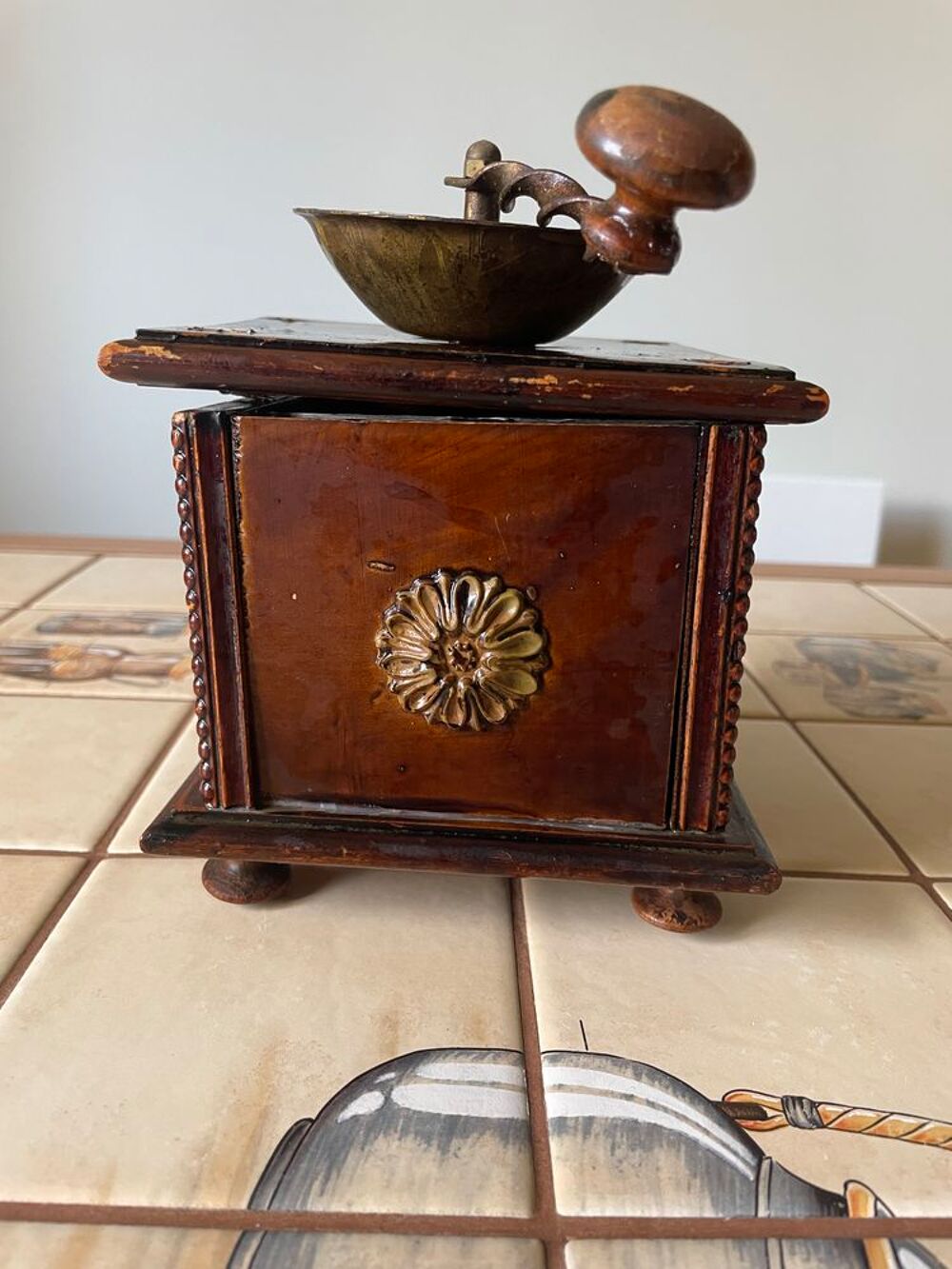Bo&icirc;tes Moulin &agrave; Caf&eacute; Vintage en Bois &amp; M&eacute;tal - 50 % pour 5 article Dcoration