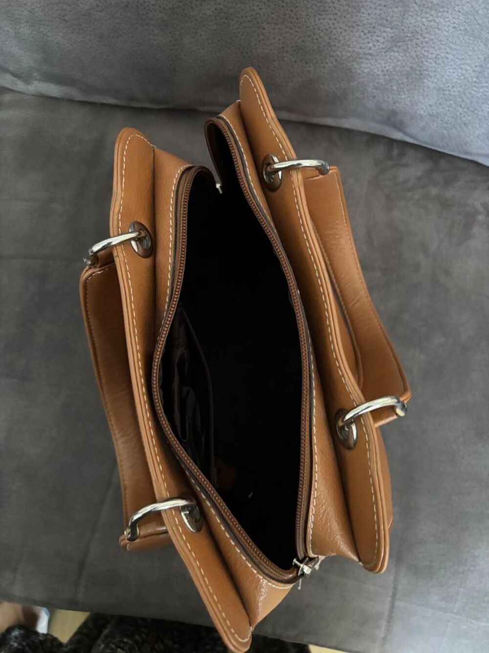 Superbe sac &agrave; main cuir authentique McDouglas chic&amp;sobre Maroquinerie