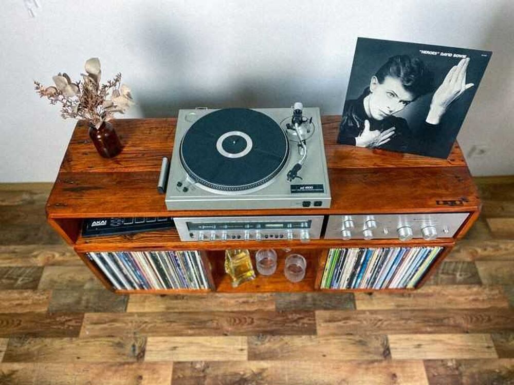 Le Meuble pour Platine Vinyle €" Brun Flamboyant Meubles
