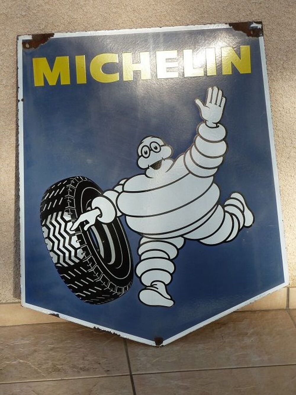 Plaque &eacute;maill&eacute;e MICHELIN &eacute;cusson 