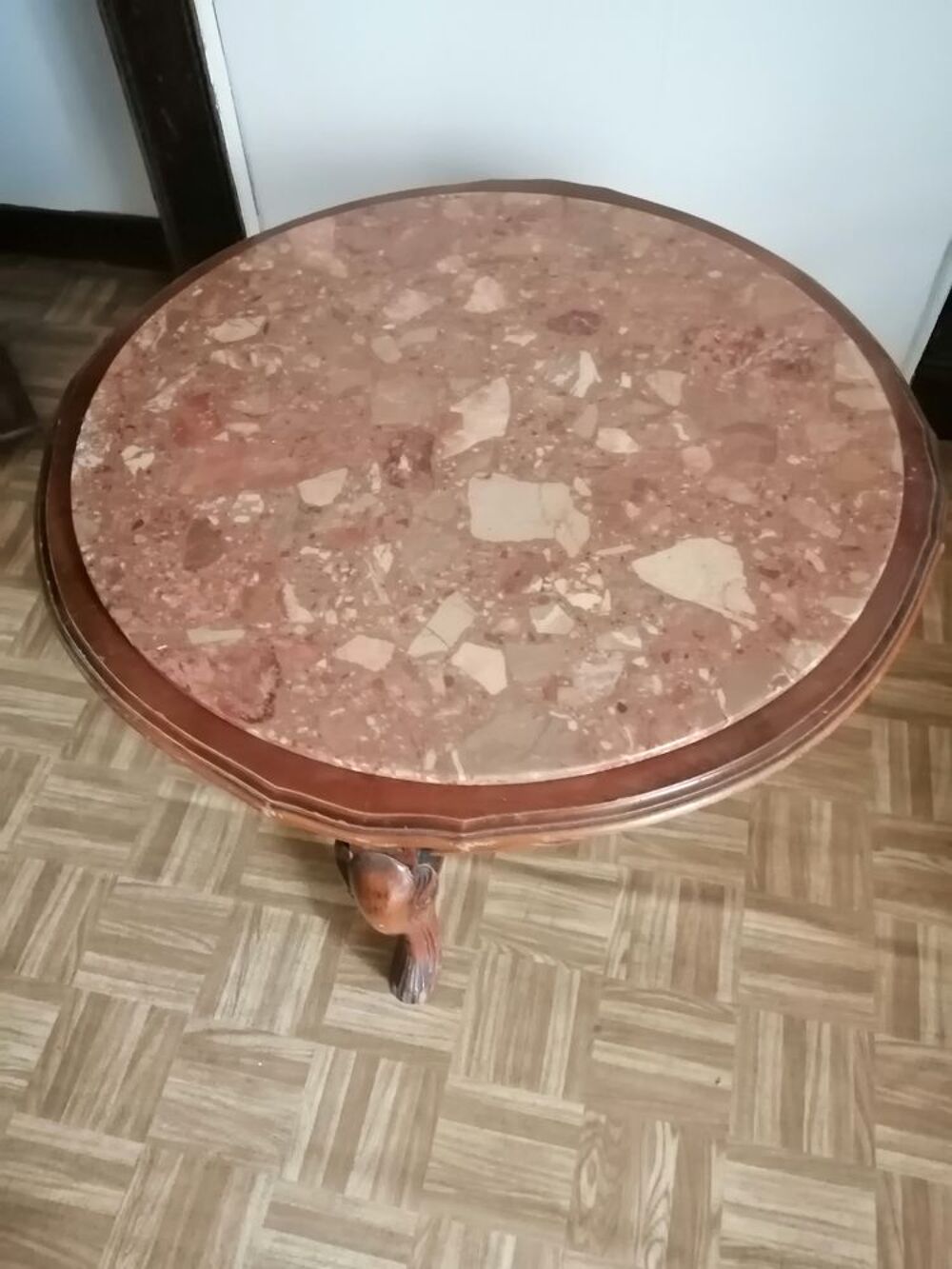 table ronde avec marbre Meubles