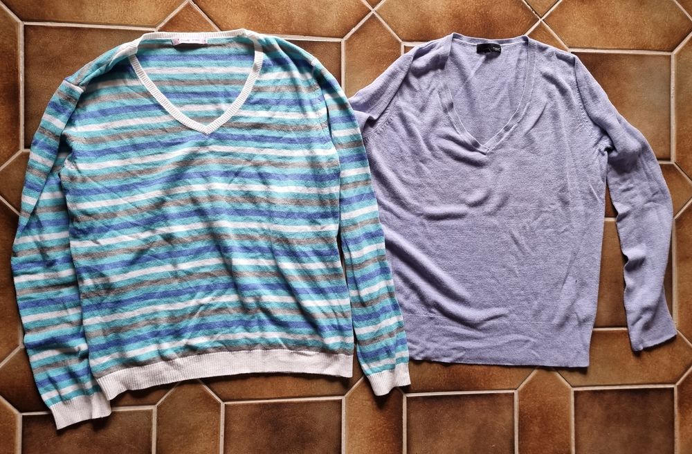 Lot de 2 pulls violet et bleu pour femme taille XL Vêtements