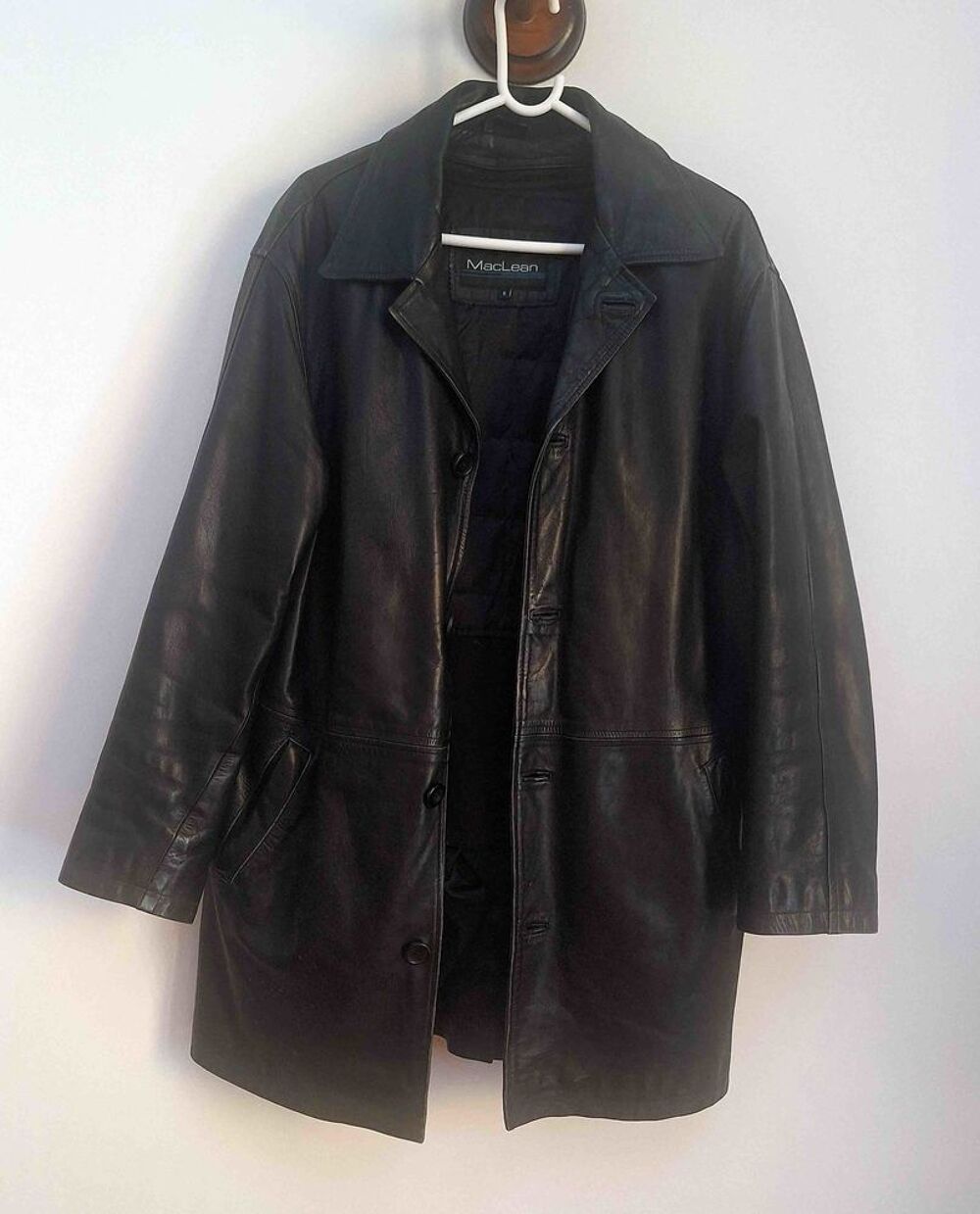 Veste cuir noir Vêtements