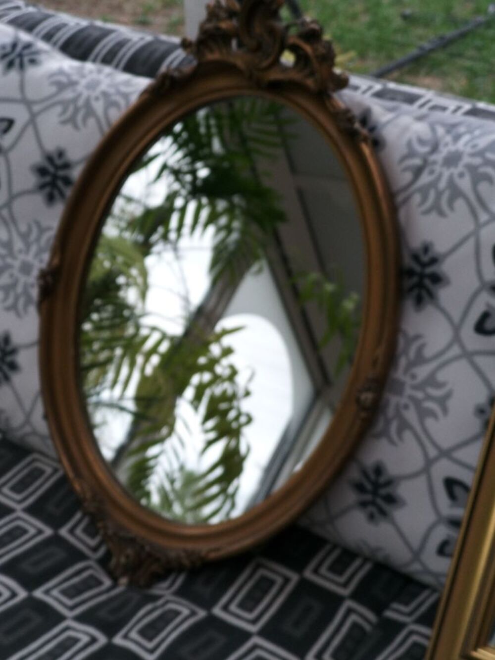 Miroir ovale ancien Dcoration
