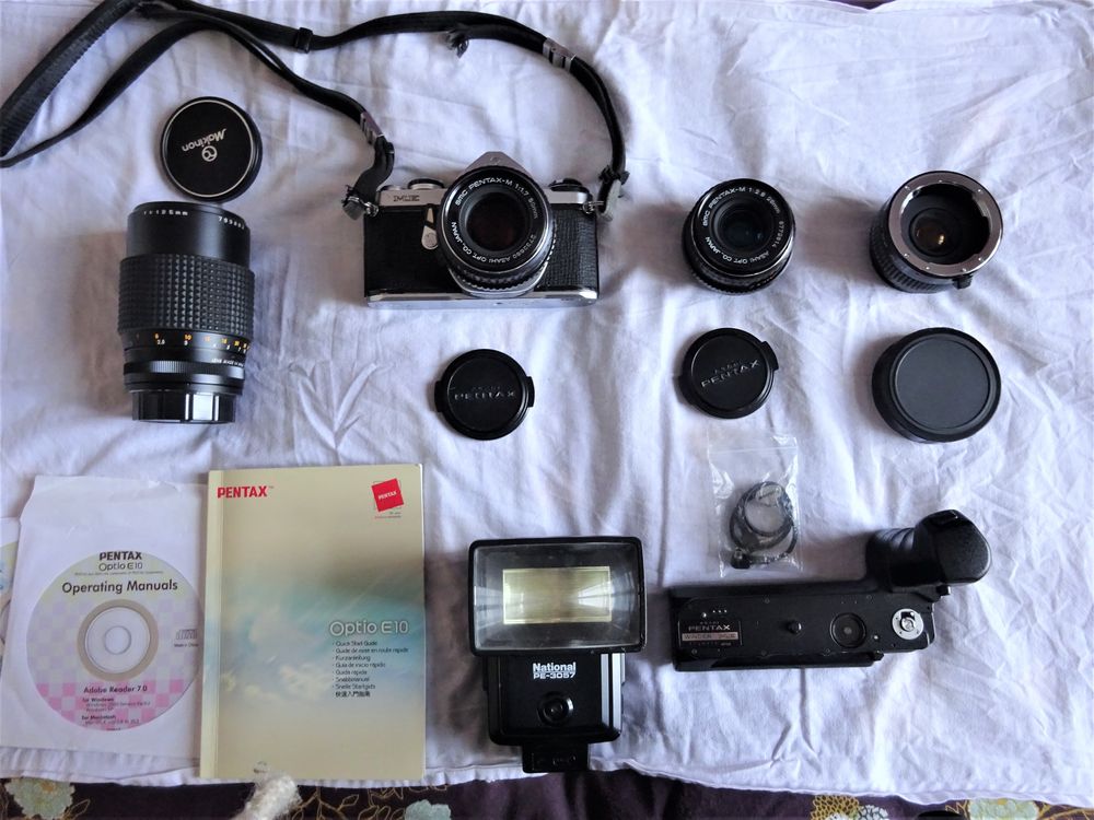 Boitier PENTAX OPTIO E10 avec objectif 50 mm et accessoires Photos/Video/TV