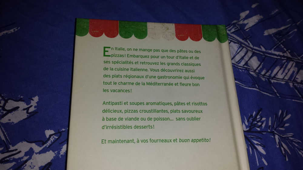 LIVRE DE CUISINE
VIVA ITALIA !
L'ITALIE A VOTRE TABLE Livres et BD