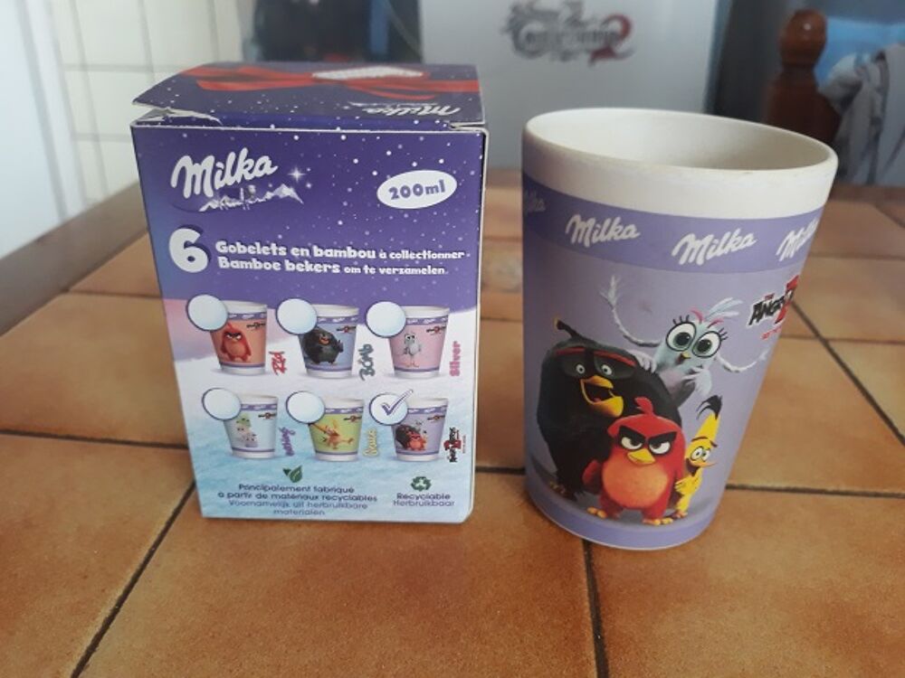 Verre Milka Angry bird Marques publicitaire Nutella chocolat 