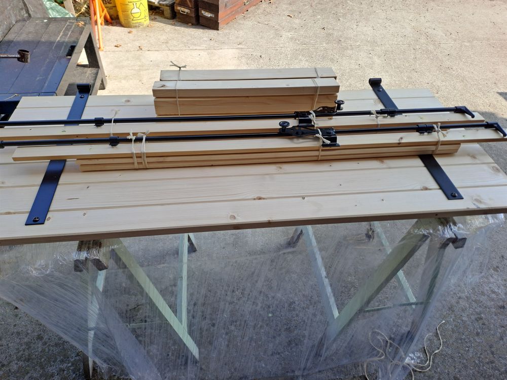 POUR VOLET BOIS 135X120 ECHARPE PENTURE GONDS CERMAILLIERE Bricolage