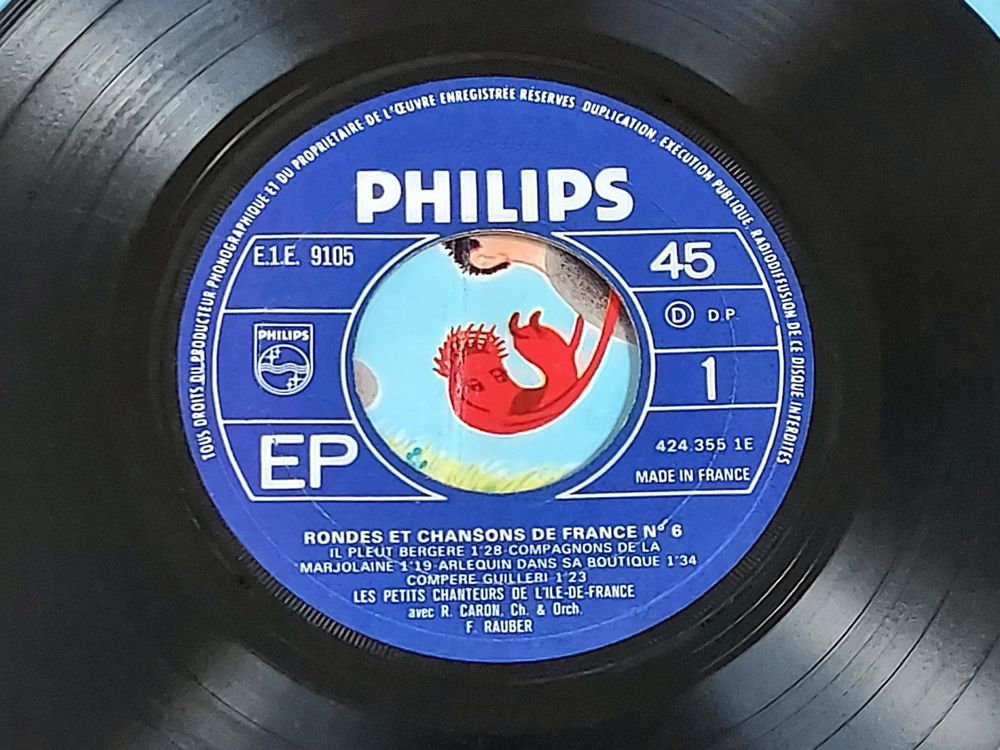 RONDES ET CHANSONS DE FRANCE n&deg; 6-LIVRE-DISQUE 45t PHILIPS CD et vinyles