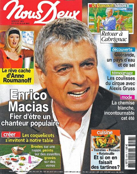 NOUS DEUX Magazine n3076 2006  ANNE ROUMANOFF 2 Castelnau-sur-Gupie (47)