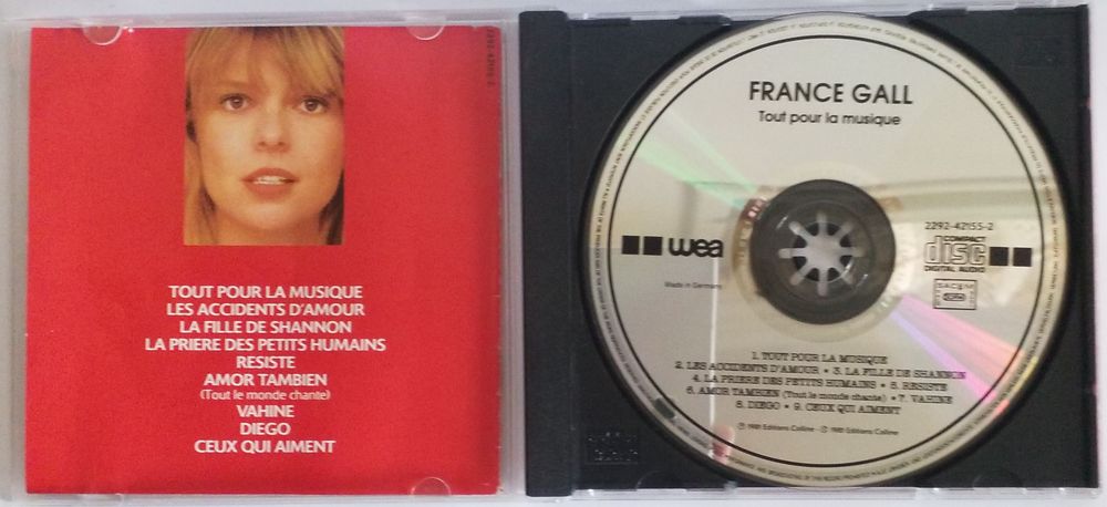 France Gall - Tout Pour La Musique CD et vinyles