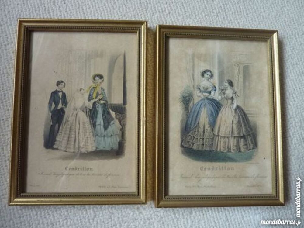 Anciens cadres avec gravures anciennes Décoration