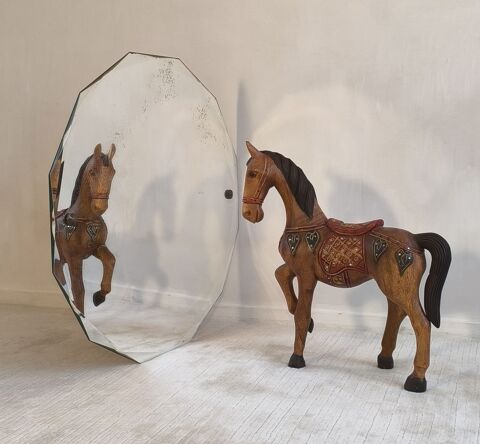  �l�gant miroir ancien biseaut� � 12 pans ? style Art D�co 350 Cr�teil (94)