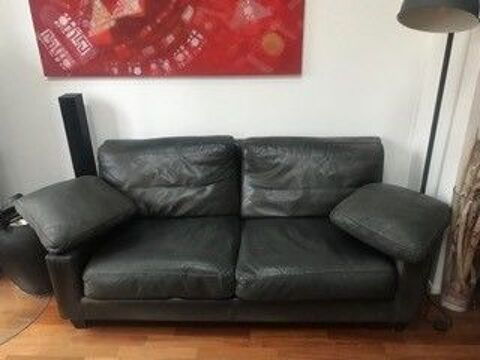 VEND CANAPE EN CUIR NOIR 100 Antony (92)