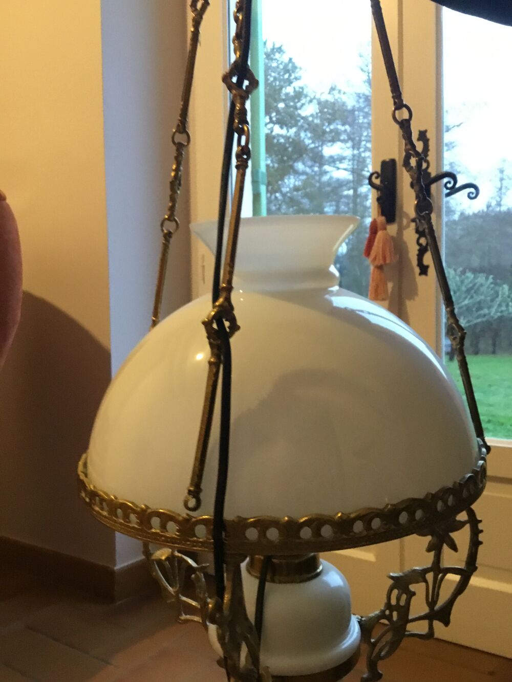 Suspension Lampe p&eacute;trole &eacute;lectrifi&eacute; Décoration