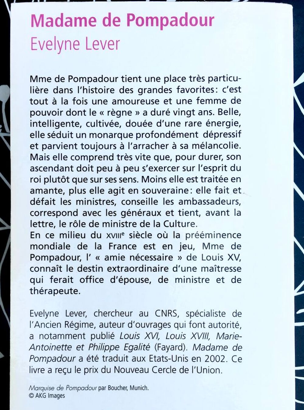 Madame de Pompadour d'Evelyne Lever,Livre de 415 p,&eacute;tat neuf Livres et BD