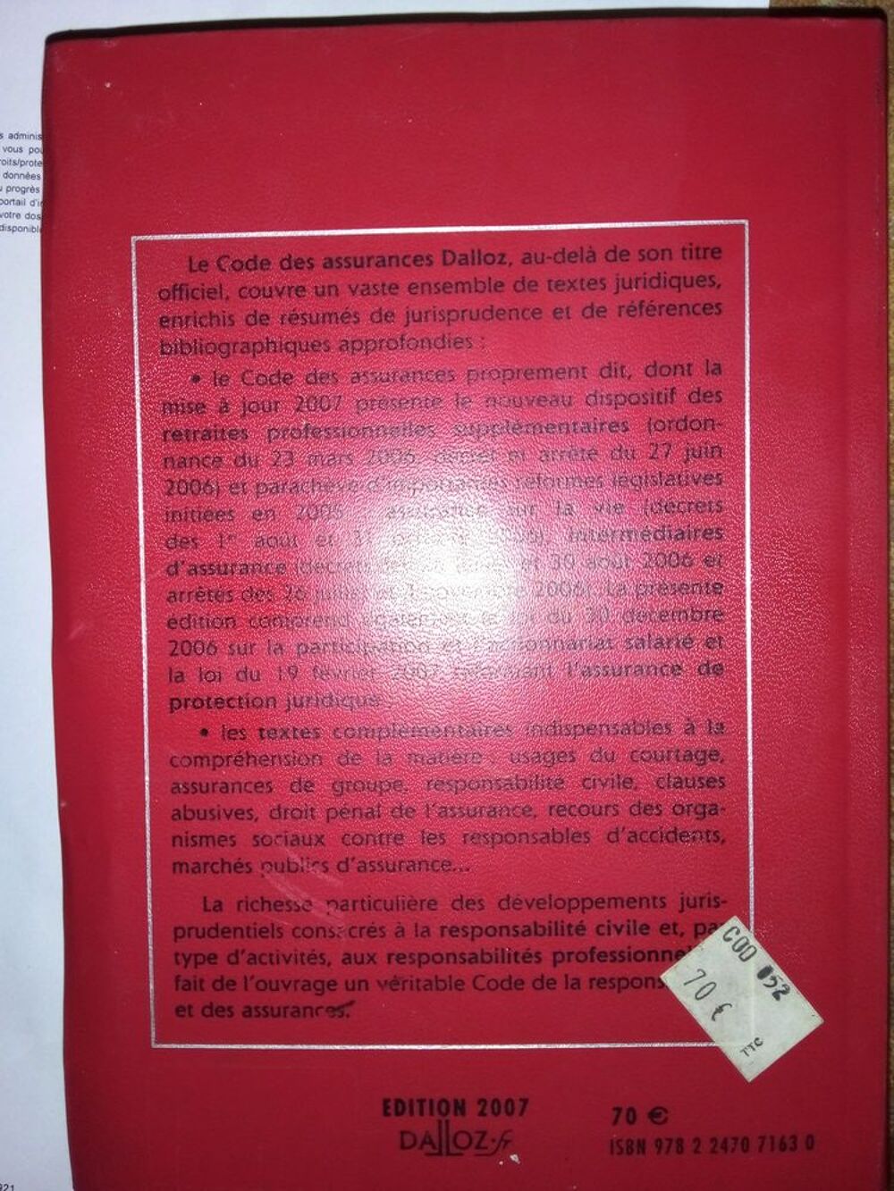 le code des assurances Livres et BD