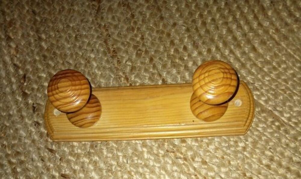 Porte manteau bois 2 / 3 / 4 pat&egrave;res - brut, vernis ou blanc D�coration