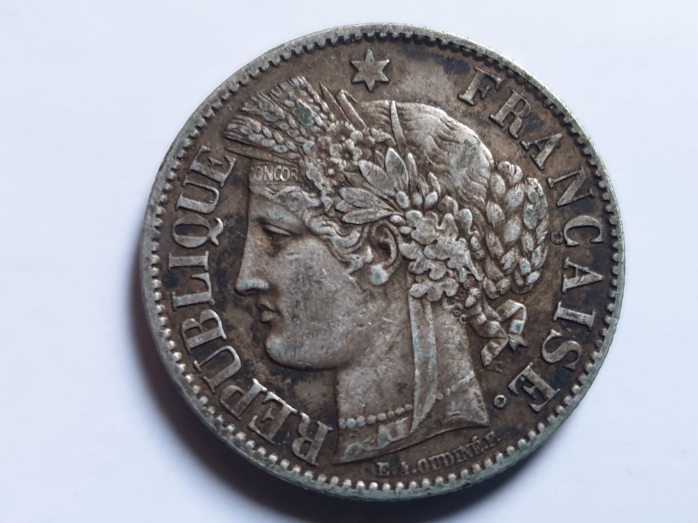 Pi&egrave;ce de 2 francs C&eacute;r&egrave;s Argent 1887 A 