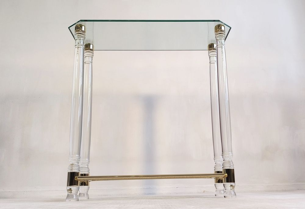 Tr&egrave;s belle Console Vintage Ann&eacute;es 80 Rom&eacute;o R&eacute;ga - Altuglas Meubles
