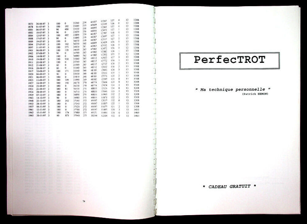 METHODE de TURF: PERFECTROT Patrick H&eacute;mon aux Coupl&eacute;s (PMU) Livres et BD